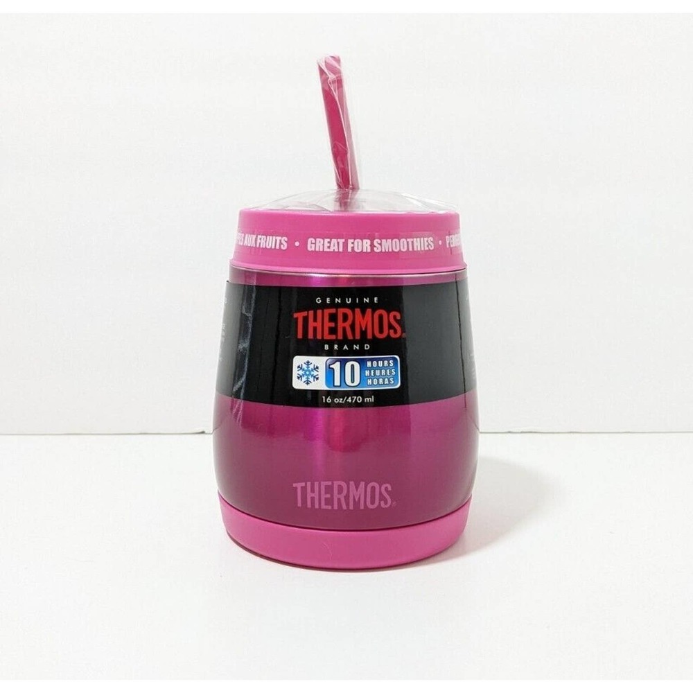 Thermos Pink Cold Cup Tumbler NEW 16oz Vacuum Insulated Stainless Steel Dome